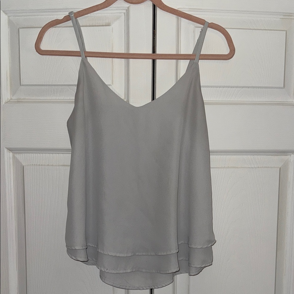 Shinestar Light Gray Layered V-Neck Camisole